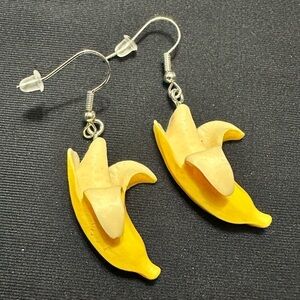Banana split dingle earrings